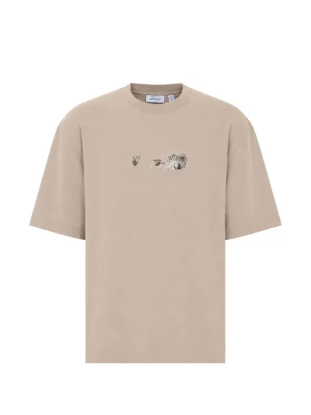 Tricou Off-white cu imagine alb