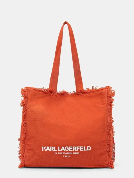 Geantă shopper Karl Lagerfeld portocaliu