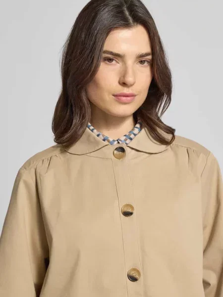 Krój relaxed fit Kurtka z wykładanym kołnierzem Model Viola' Lollys Laundry beżowa