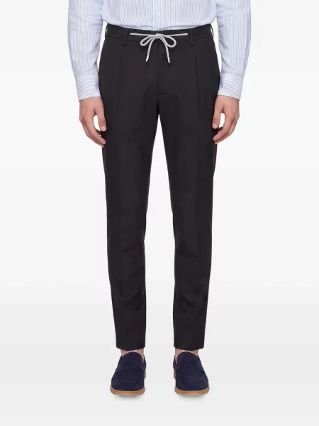 Pantaloni Eleventy cu cordon albastru