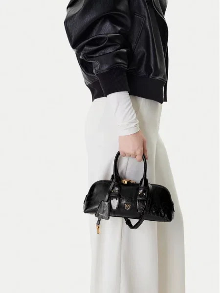 PINKO Geantă Bowling Bag Baguette AI negru