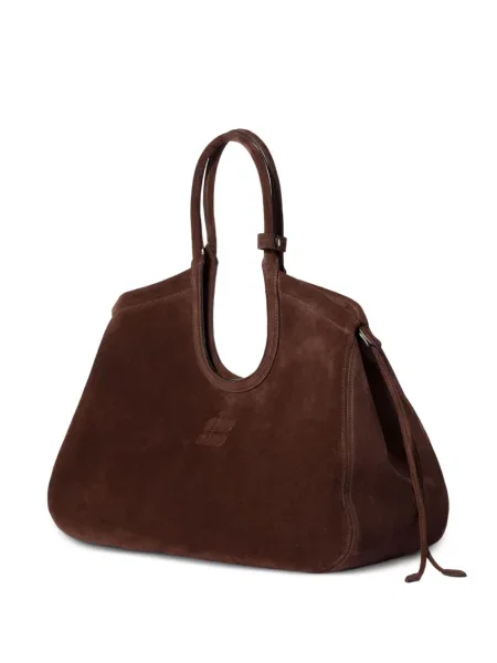 Τσάντα shopper Miu Miu σουέτ καφέ
