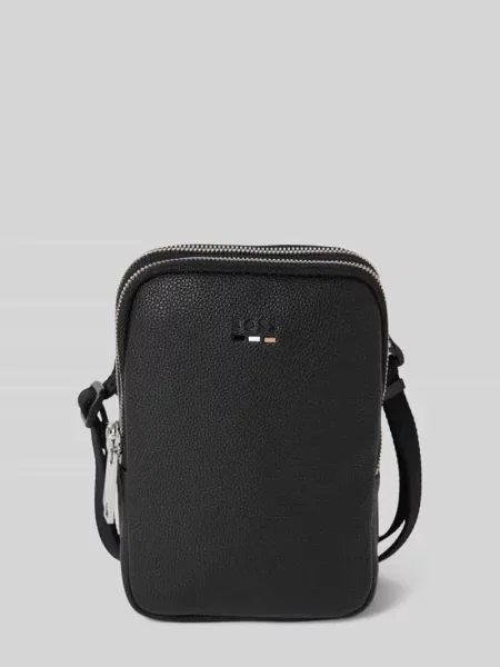 Torba na ramię z imitacji skóry model ‘Ray’ Boss czarna
