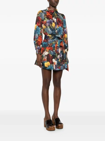 Rochie tip cămașă Alice + Olivia de costum negru