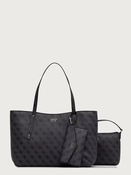 Guess geantă shopper pentru femei cu imitație de piele BRENTON gri