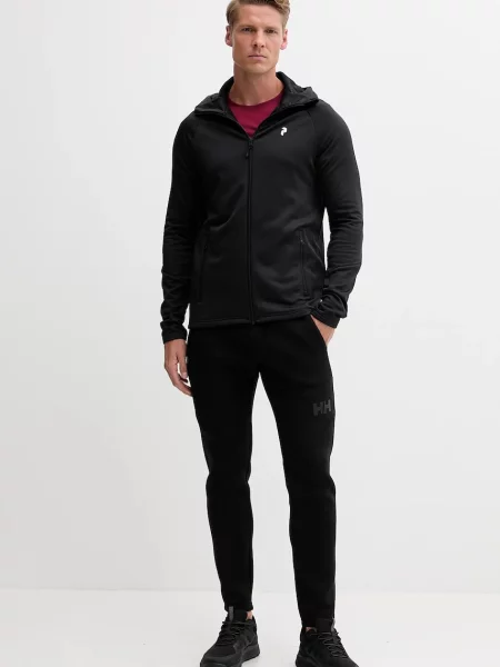 Свитер Peak Performance с капюшоном с принтом черный