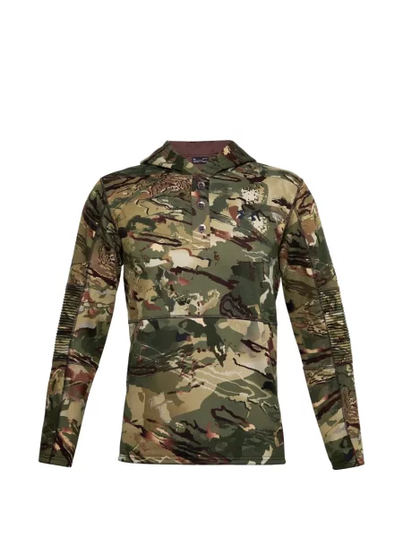 Hanorac cu glugă Under Armour din fleece verde