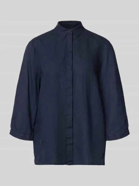 Bluzka lniana o kroju relaxed fit z rękawem o dł. model Clay' Toni