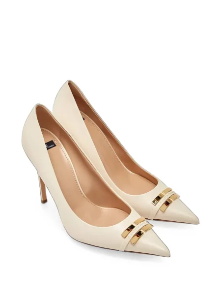 Pantofi cu toc Elisabetta Franchi din piele cu autograf