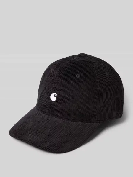 Carhartt WIP czapka z daszkiem sztruksowa Harlem Cap czarny