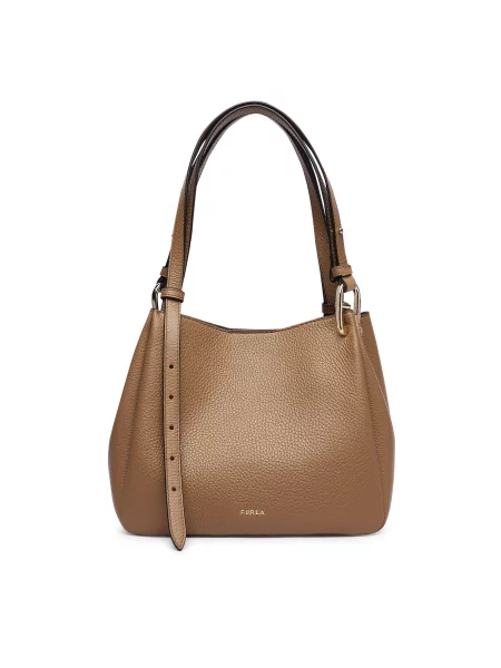 Furla Ročna torba Nuvola M CN Svetlo rjava