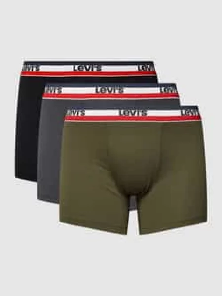 Obcisłe bokserki z dodatkiem streczu w zestawie 3 szt. Levi's khaki