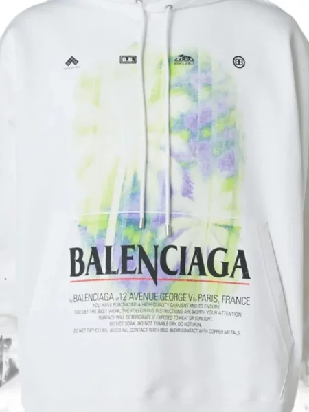 Hoodie Balenciaga με σχέδιο λευκό