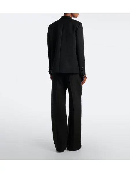 Pantaloni Fendi de mătase negru