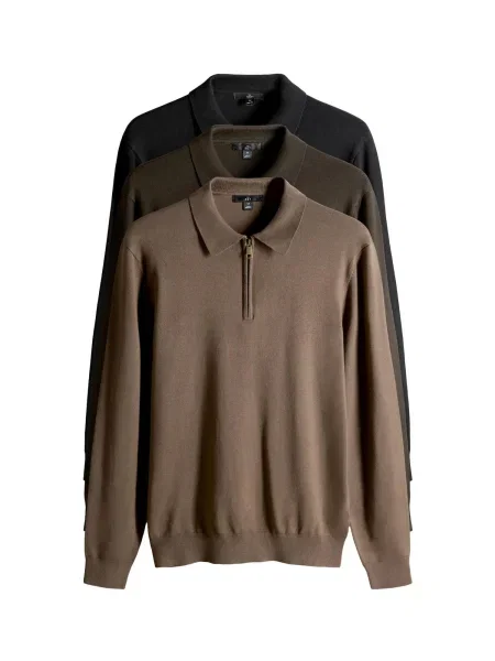 The Set Sveter hnedá / čokoládová čierna