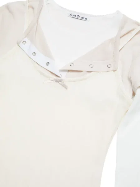 Tricou Acne Studios cu funde alb