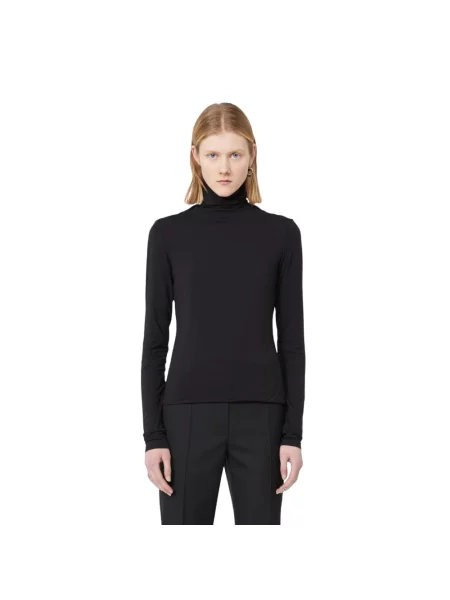 Sweter Sportmax z dżerseju czarny
