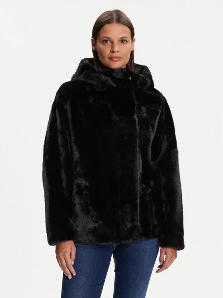 Palton de blană Kontatto negru