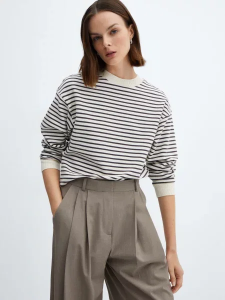 Світшот MANGO Rose бежевий