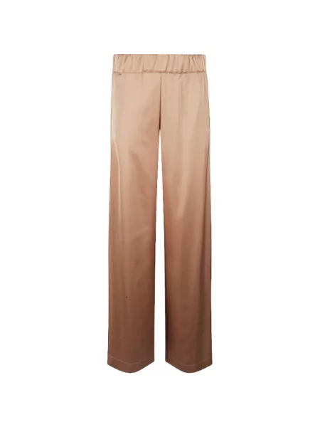 Pantaloni palazzo D.exterior din satin