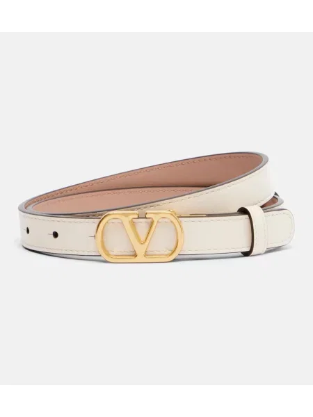 Curea Valentino Garavani din piele reversibilă alb