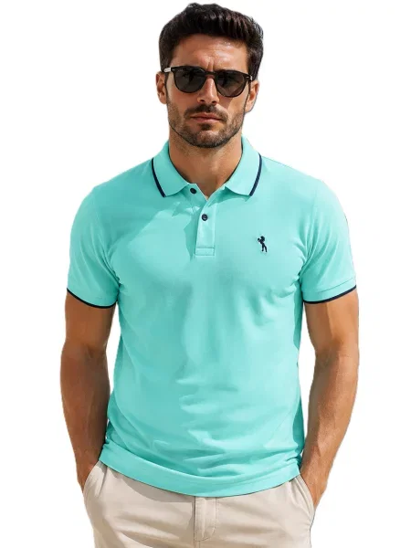 Tricou polo Lion mentă