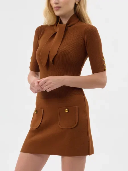 Сукня Elisabetta Franchi коричнева