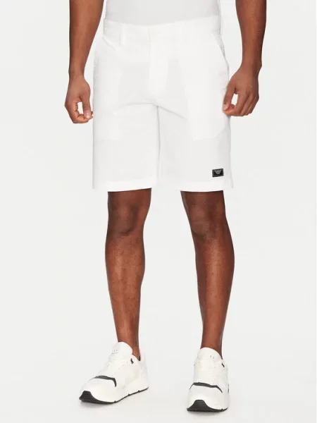 Kratke hlače iz tkanine Emporio Armani Underwear bela