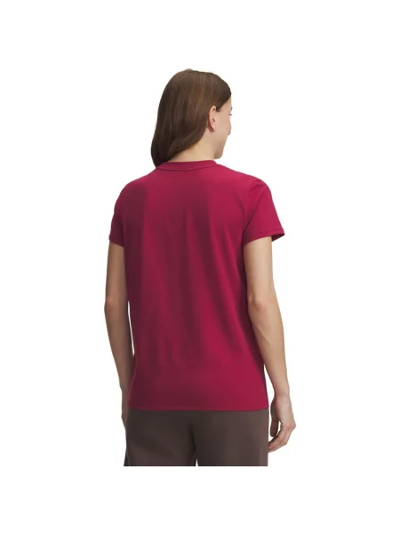 Dámske tričko Under Armour Rival Core claret/white červená