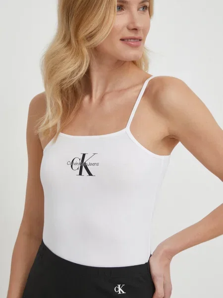 Боди Calvin Klein Jeans дамско бяло