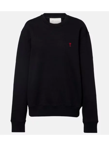 Hanorac Ami Paris din jerseu negru