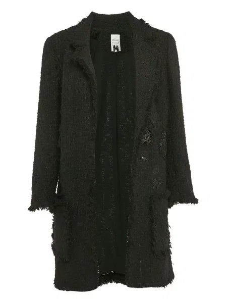 Płaszcz Edward Achour Paris tweedowy czarny