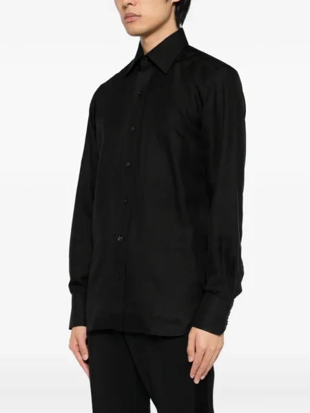Cămașă Tom Ford din țesătură twill negru