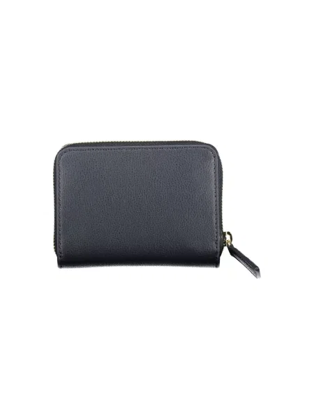 Lniany portfel Tommy Hilfiger elegancki niebieski