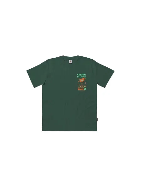 The Dudes Earthly Delights Classic T-Shirt Premium Bottle Green Mężczyźni Koszulki The Dudes Size: M zielony