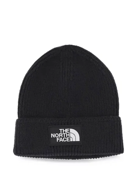 Căciulă The North Face tricotate cu autograf negru