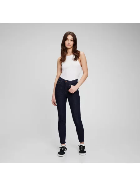 Παντελόνια GAP Denim Pants Skinny High Rise Dark Indigo 4