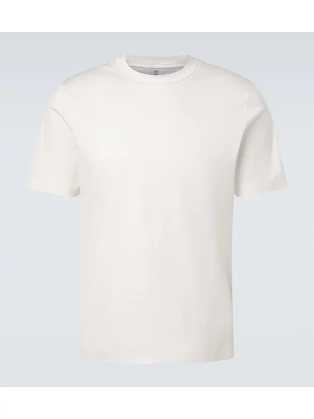 Tričko Brunello Cucinelli jersey bílé
