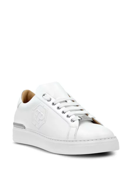 Sneakerși Philipp Plein din piele alb