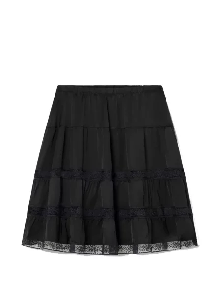 Fustă midi Gimaguas din dantelă negru