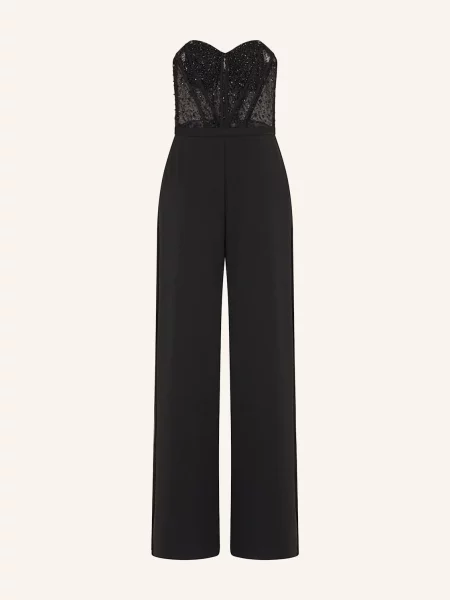 Hey Kyla Off-Shoulder Overal S Ozdobnými Kamínky černá