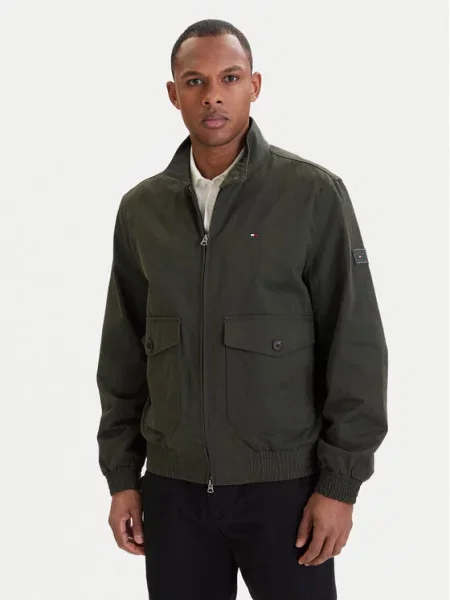 Tommy Hilfiger Demisezoninė striukė Harrington žalia