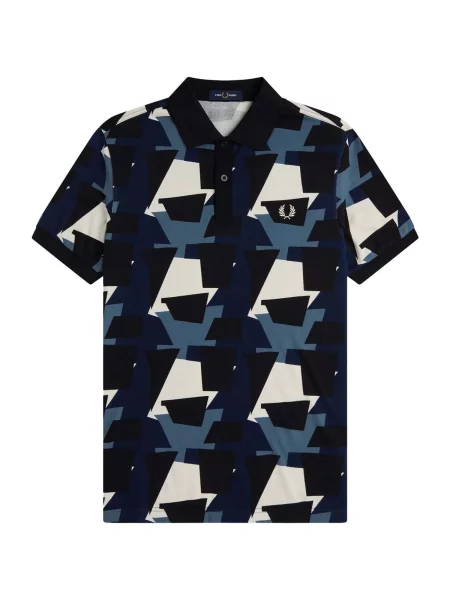 Cămașă Fred Perry cu imagine albastru