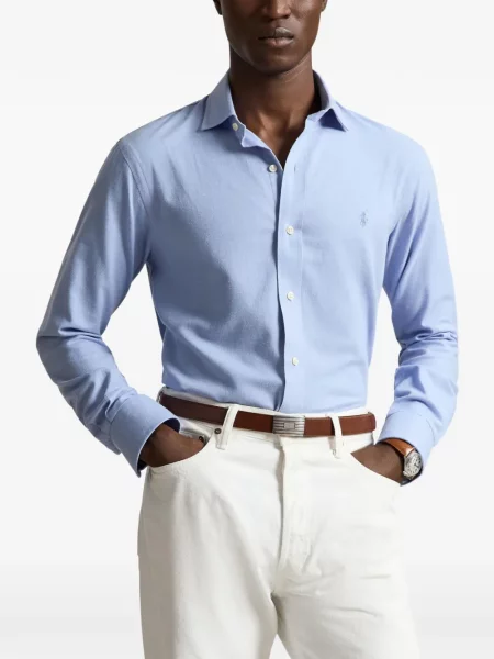 Șosete Polo Ralph Lauren cu model herringbone cu broderie plasă albastru