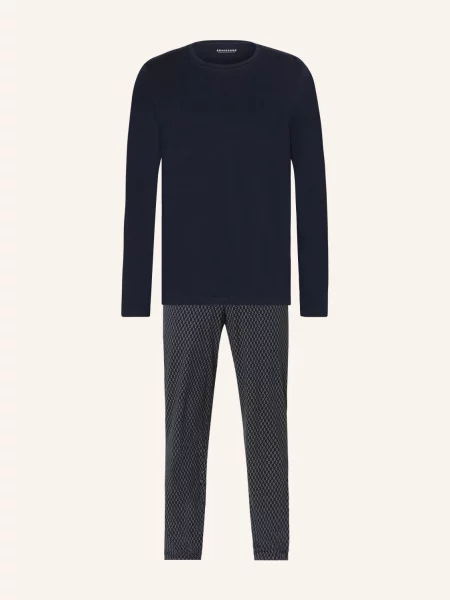Schiesser Piżama Casual Essentials blau granatowa