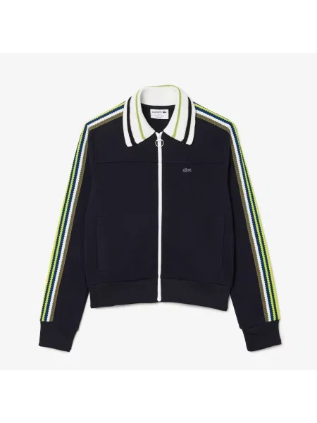 Lacoste Kurtka Dresowa French Made Paris Zapinana Na Błyskawiczny granatowa