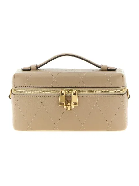 Nerka Tory Burch skórzana z paskiem beżowa