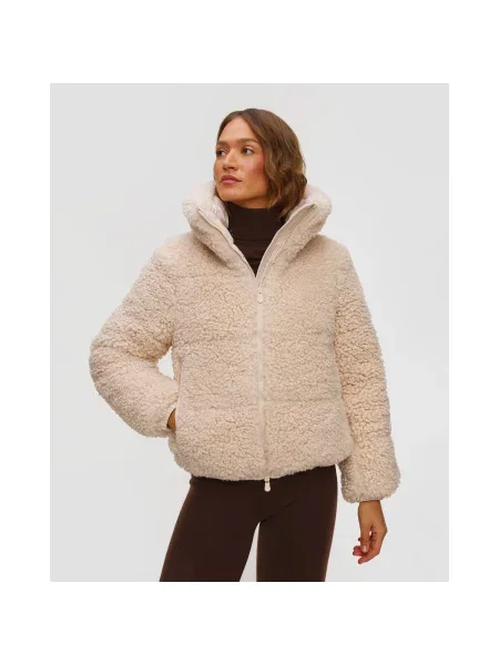 Kurtka o kroju regular fit z futerka model ‘Kennie’ Save The Duck beżowa