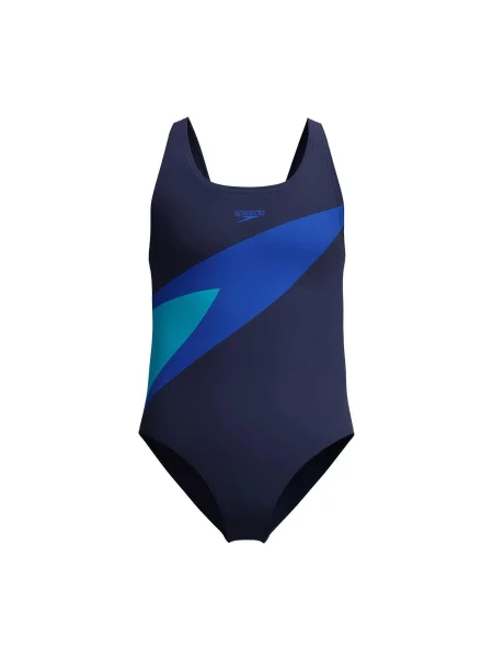 Dziewczęcy jednoczęściowy kostium kąpielowy Speedo H-boom Butterfly niebieski