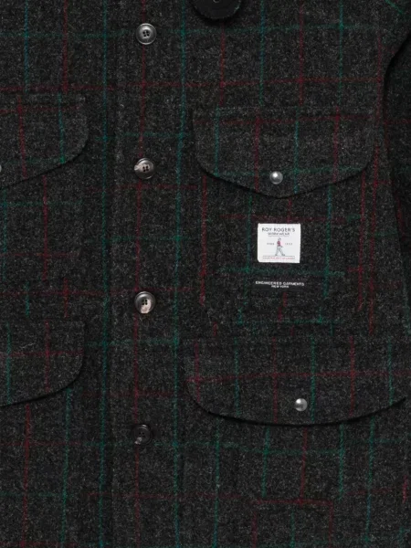 Яке Engineered Garments с качулка джобове с капаци сиво